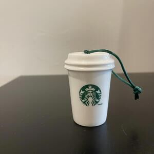 Starbucks Green and White  Christmas Ornament Holiday 2011 To Go Cup